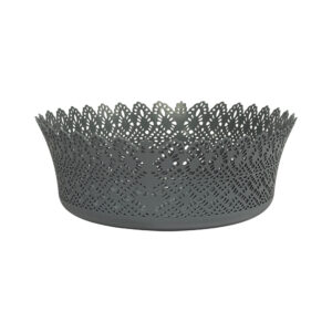 Basket Round Pattern Grey
