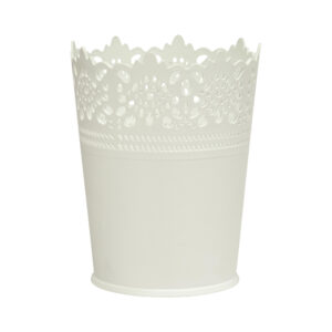 Basket Holder Small Patterned White