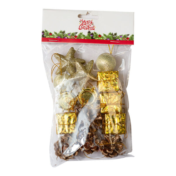 Christmas Tree Decor Ball,box,cone 14pc Set Asstd