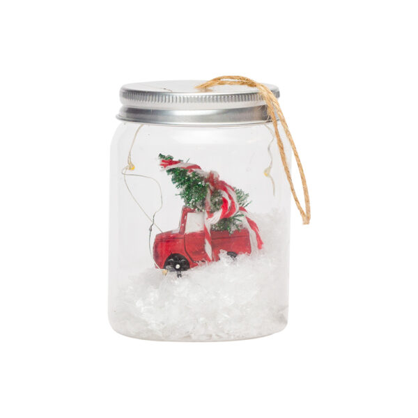 Christmas Lights B/o Light Jar Dec