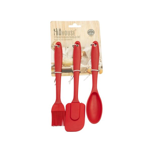 3pc Baking Spatula Silicone Set Brights