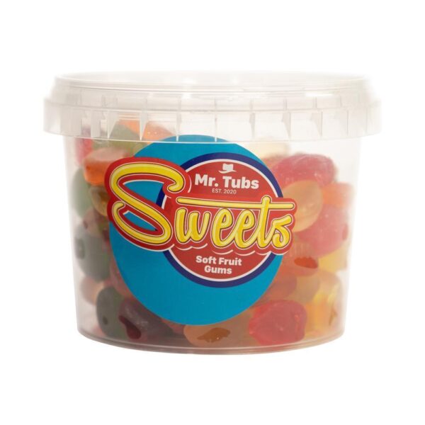 Tubs 350g Soft Fruit Gums