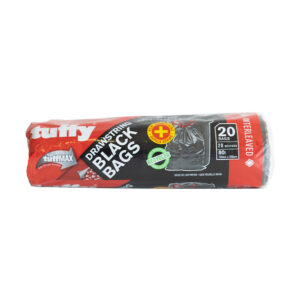 Refuse Bags Black Bag on Roll Drawstring 20's