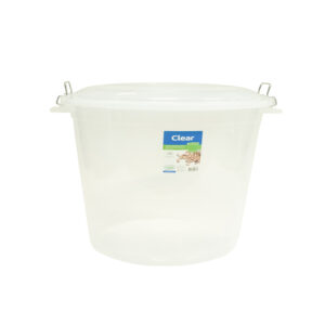 70lt Rubbish Bin Locked Clear