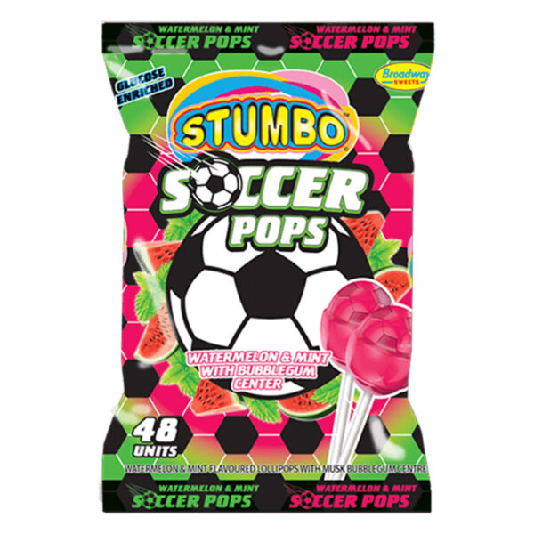 816g Stumbo Soccer Pops Watermelon & Mint