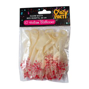 Balloon Helium Clear Hearts 10pc